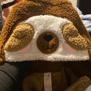 Sloth onesie it’s super soft and adorable but I have many it was never worn